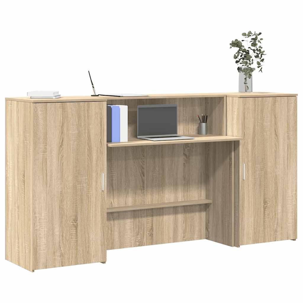 Escritorio De Recepción Roble 180X50X103,5 Cm Madera De Ingeniería