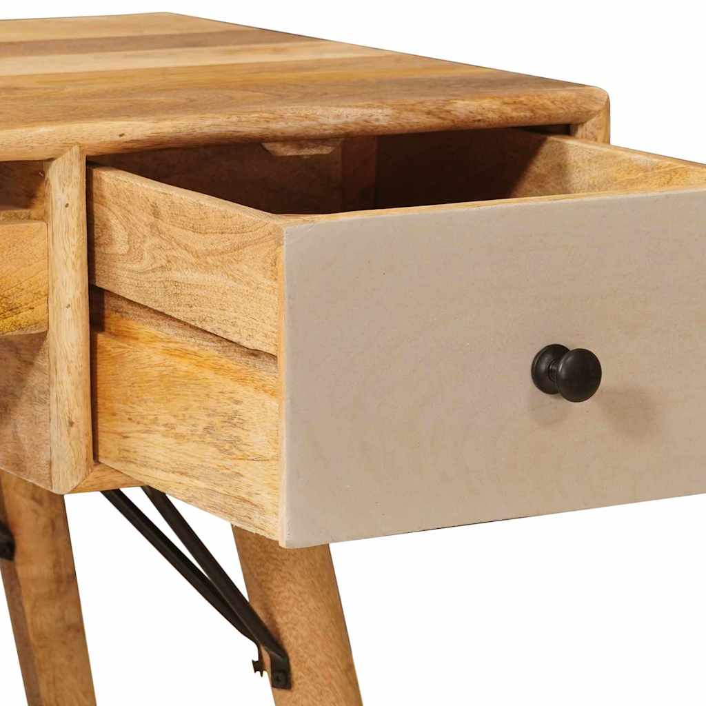 Escritorio Marrón 110 X 55 X 76 Cm Madera De Mango Maciza
