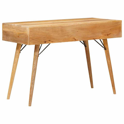Escritorio Marrón 110 X 55 X 76 Cm Madera De Mango Maciza