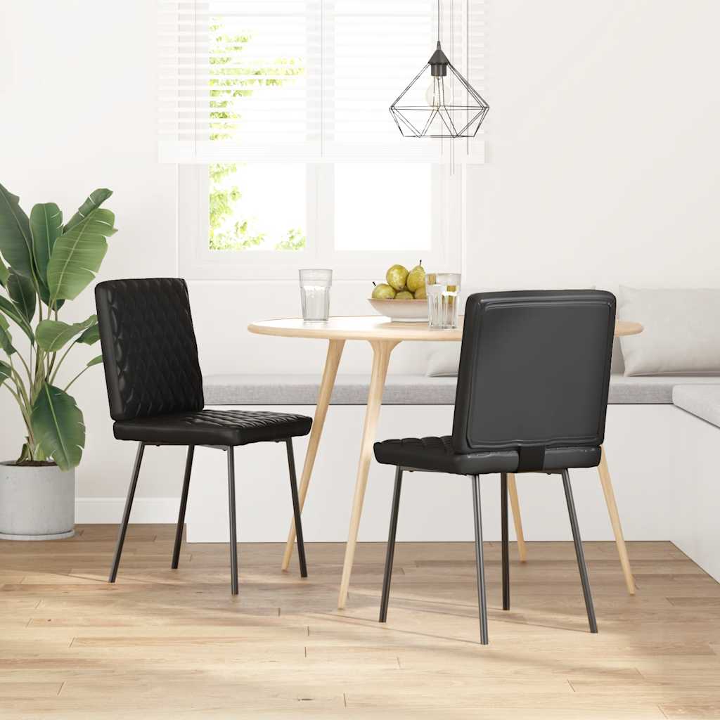 Sillas De Comedor 2 Unidades Cuero Sintético