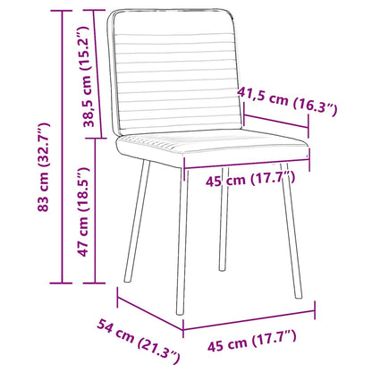 Sillas De Comedor 2 Unidades Terciopelo