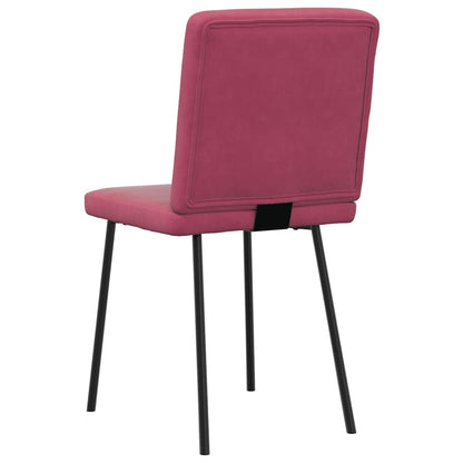 Sillas De Comedor 2 Unidades Terciopelo Rojo Tinto