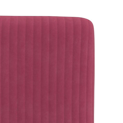 Sillas De Comedor 2 Unidades Terciopelo Rojo Tinto