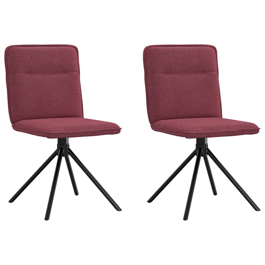 Sillas De Comedor 2 Unidades Tela Rojo Tinto