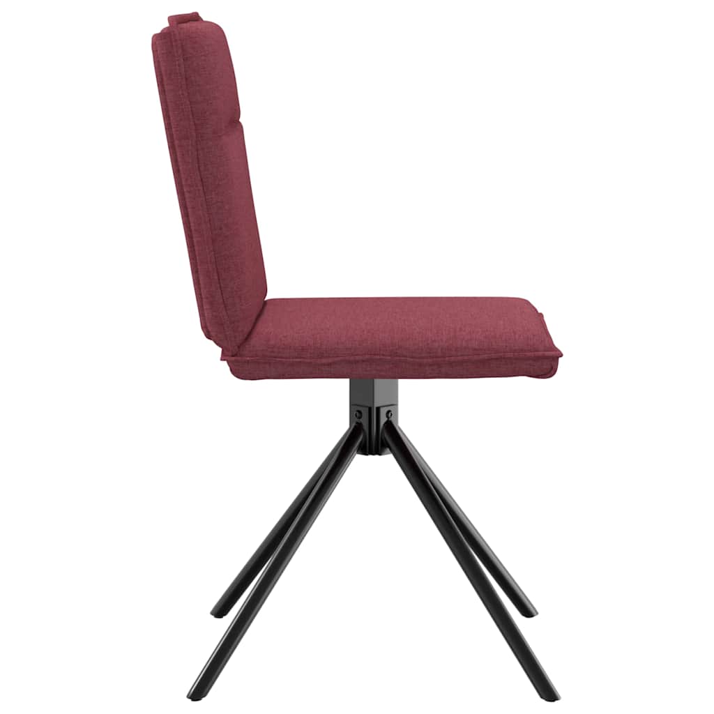 Sillas De Comedor 2 Unidades Tela Rojo Tinto