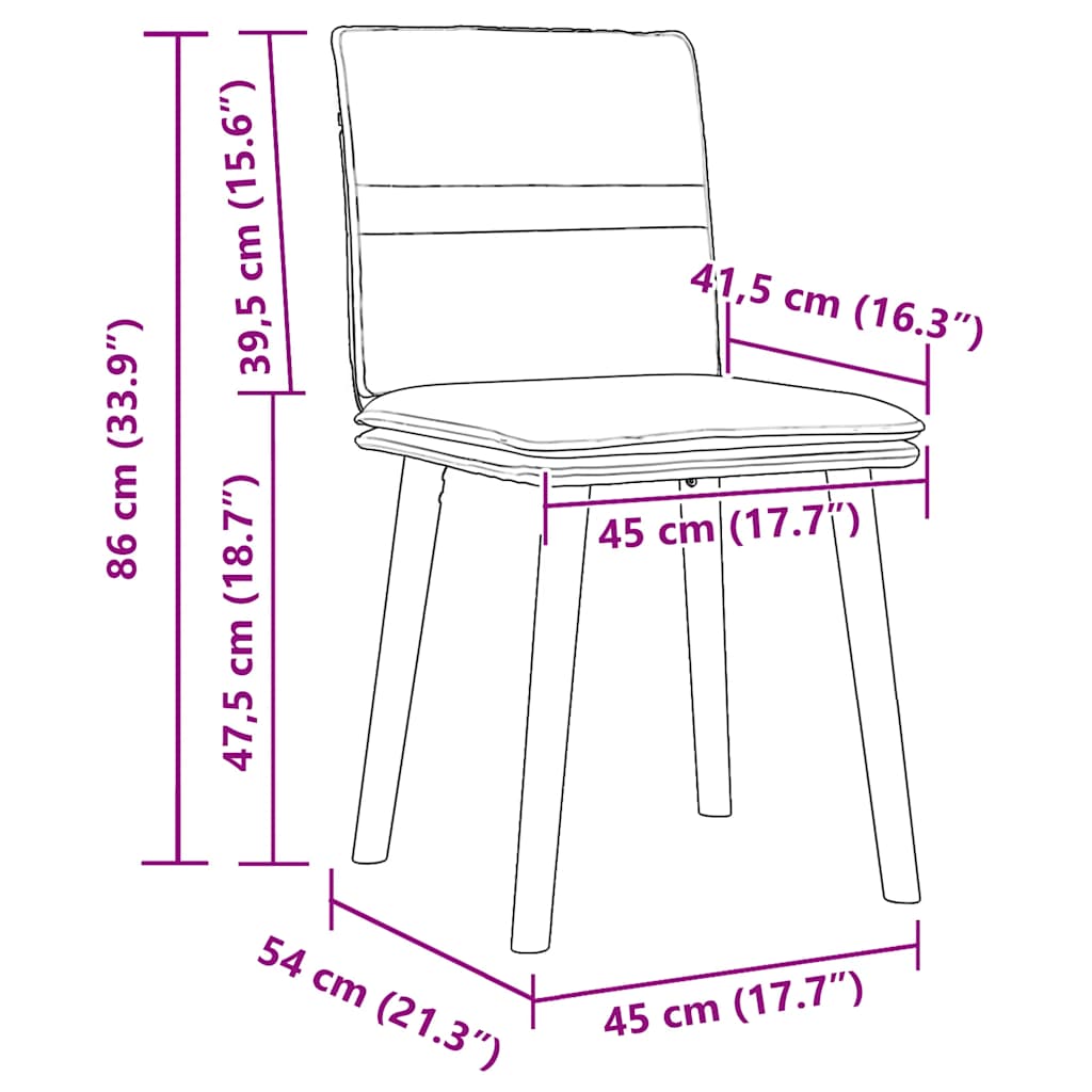 Sillas De Comedor 2 Unidades Tela