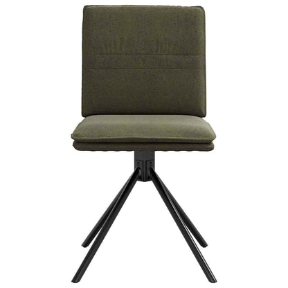 Silla De Comedor Cuero Gamuza Verde Militar