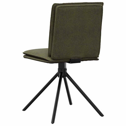 Silla De Comedor Cuero Gamuza Verde Militar