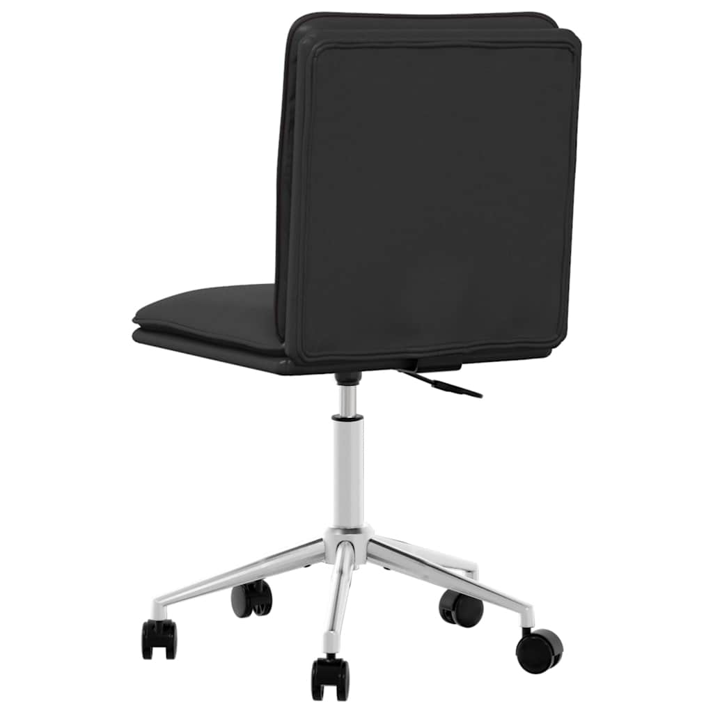 Silla De Comedor De Cuero Sintético Negra