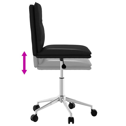 Silla De Comedor De Cuero Sintético Negra