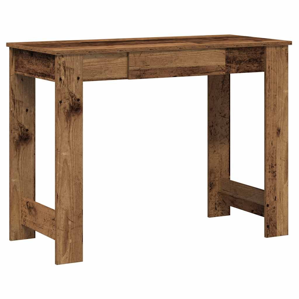 Escritorio De Madera De Ingeniería Envejecida 100X45X75 Cm