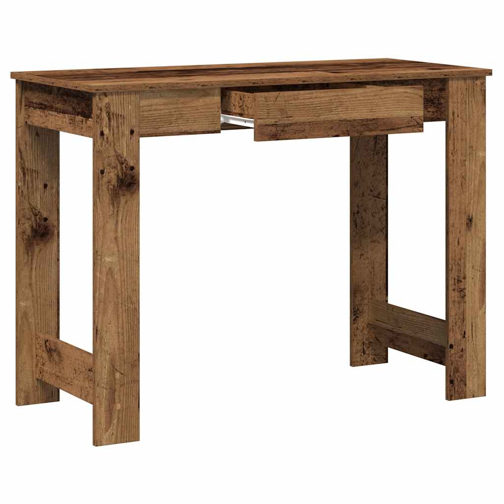 Escritorio De Madera De Ingeniería Envejecida 100X45X75 Cm
