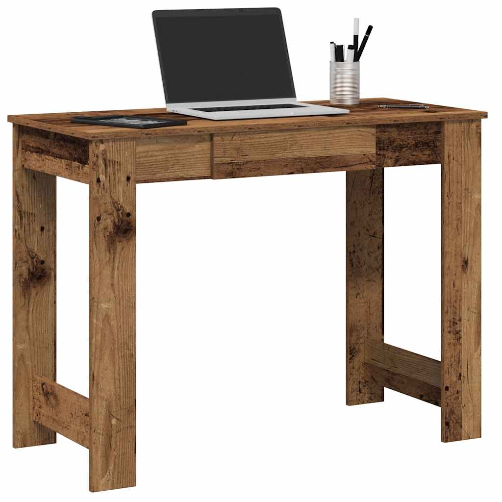 Escritorio De Madera De Ingeniería Envejecida 100X45X75 Cm