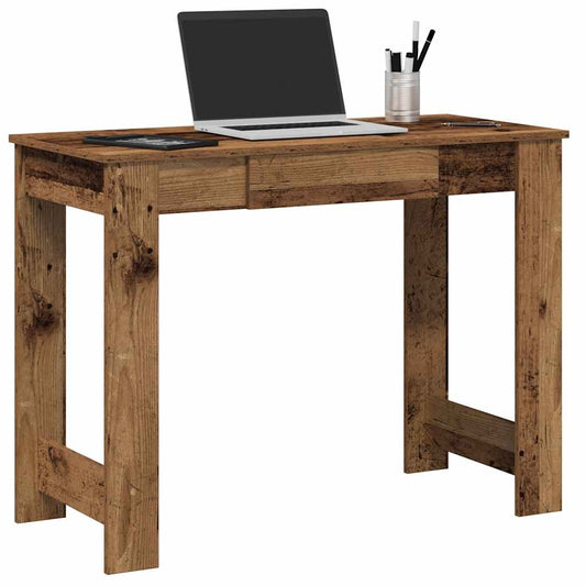 Escritorio De Madera De Ingeniería Envejecida 100X45X75 Cm