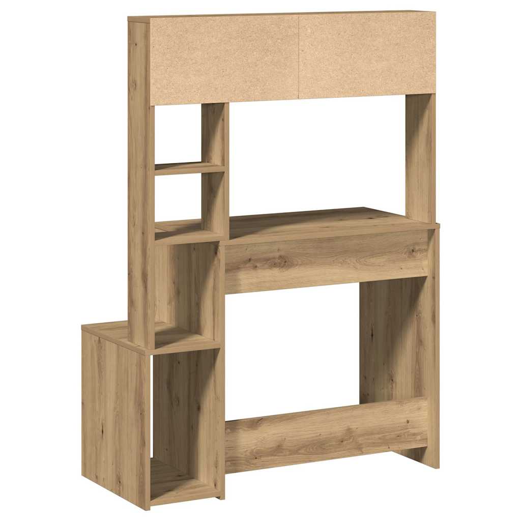 Escritorio Estantes Madera Roble Artisian 100X45X140 Cm