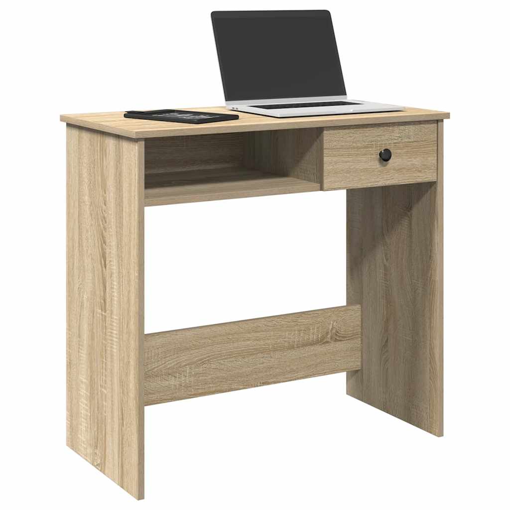 Escritorio De Madera De Ingeniería Roble Artesano 80X40X75 Cm