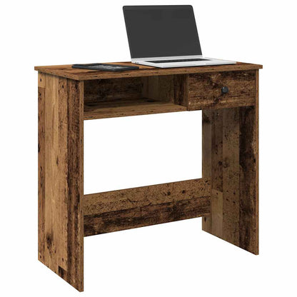 Escritorio De Madera De Ingeniería Roble Artesano 80X40X75 Cm