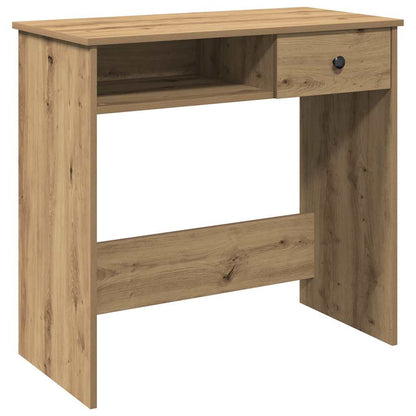 Escritorio De Madera De Ingeniería Roble Artesano 80X40X75 Cm