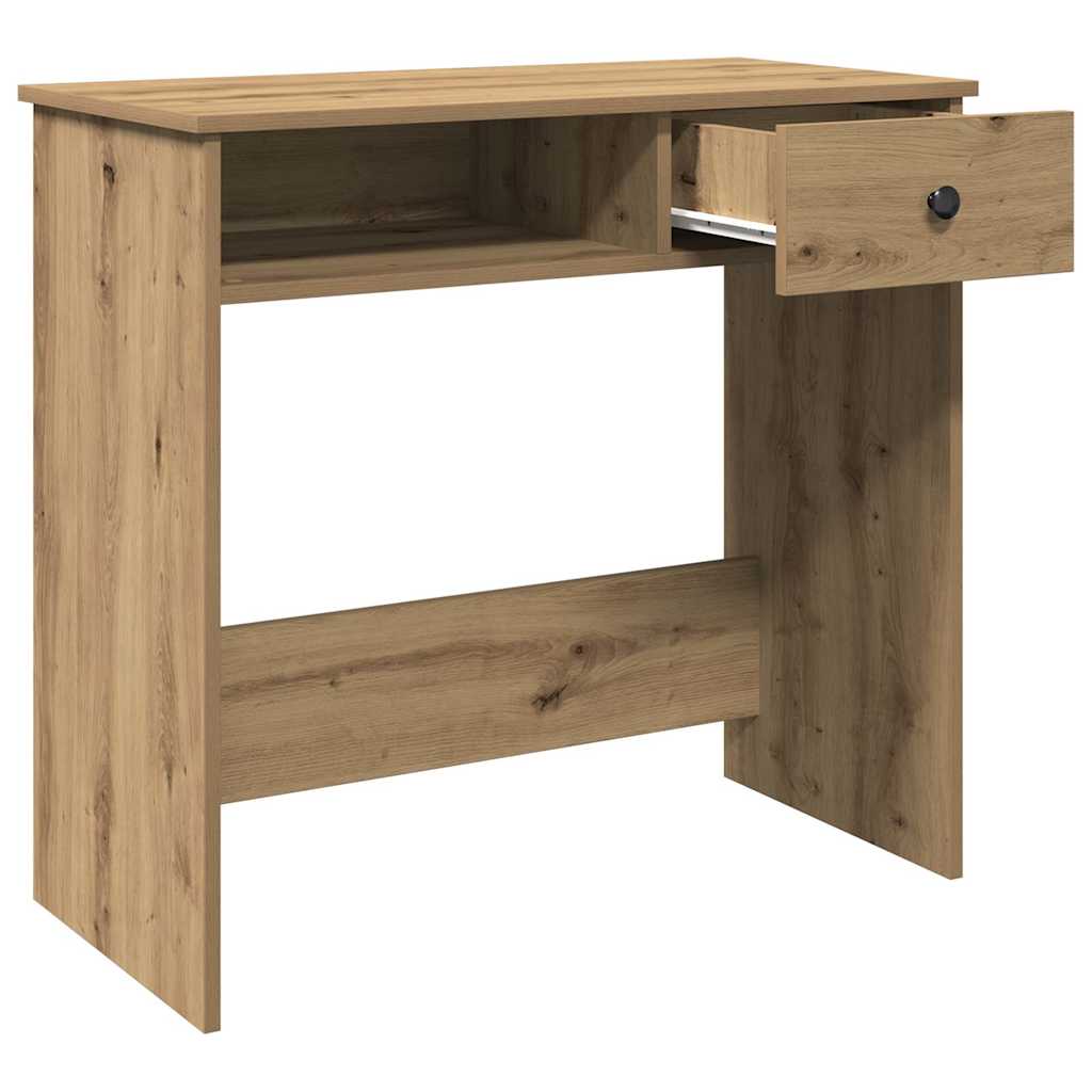 Escritorio De Madera De Ingeniería Roble Artesano 80X40X75 Cm