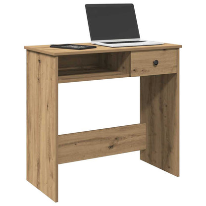 Escritorio De Madera De Ingeniería Roble Artesano 80X40X75 Cm