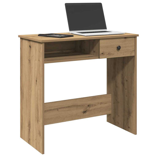 Escritorio De Madera De Ingeniería Roble Artesano 80X40X75 Cm