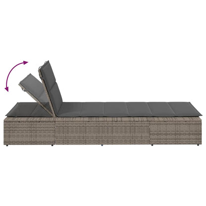Tumbona Con Cojín Flotante Ratán Sintético