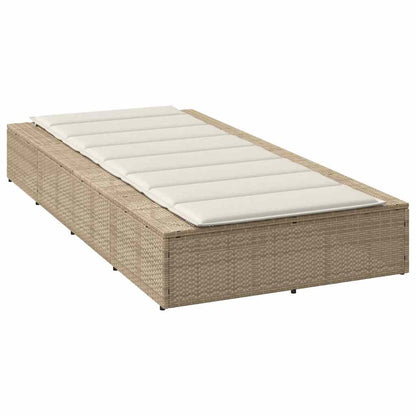 Tumbona Con Cojín Flotante Ratán Sintético Beige
