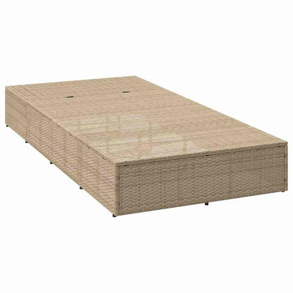 Tumbona Con Cojín Flotante Ratán Sintético Beige