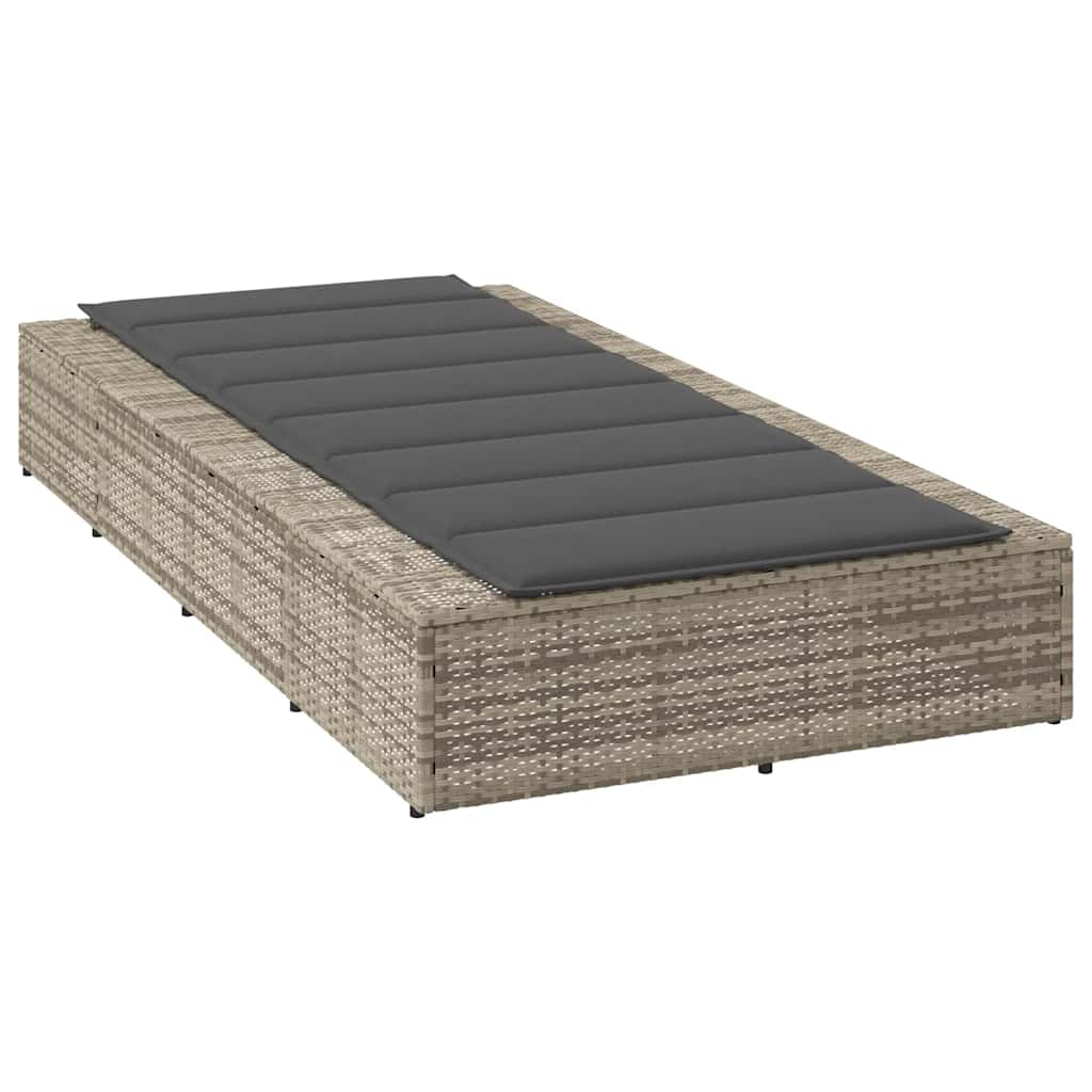 Tumbona Con Cojín Flotante Ratán Sintético Gris