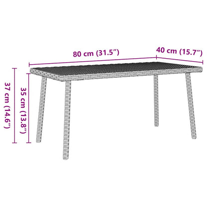 Mesa Centro Jardín Rectangular 80X40X37Cm