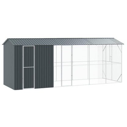 Jaula Para Aves Antracita 860 X 310 X 247 Cm Acero Galvanizado