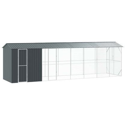 Jaula Para Aves Antracita 860 X 310 X 247 Cm Acero Galvanizado