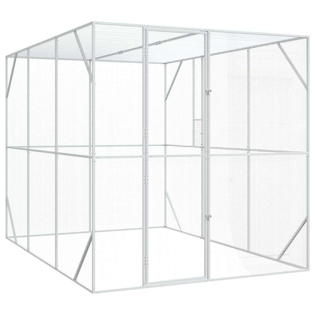 Jaula Para Aves Antracita 210 X 304 X 213 Cm Acero Galvanizado