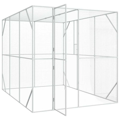 Jaula Para Aves Antracita 210 X 304 X 213 Cm Acero Galvanizado