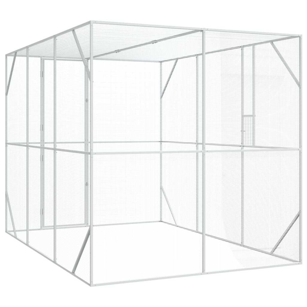 Jaula Para Aves Antracita 210 X 304 X 213 Cm Acero Galvanizado