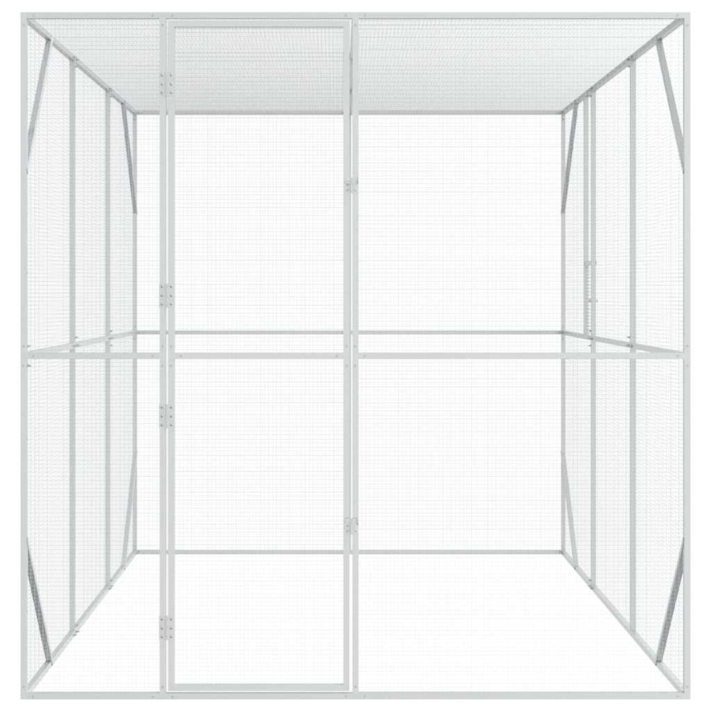 Jaula Para Aves Antracita 210 X 304 X 213 Cm Acero Galvanizado