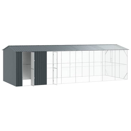 Jaula Para Aves Antracita 860 X 310 X 247 Cm Acero Galvanizado