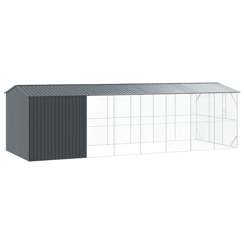 Jaula Para Aves Antracita 860 X 310 X 247 Cm Acero Galvanizado