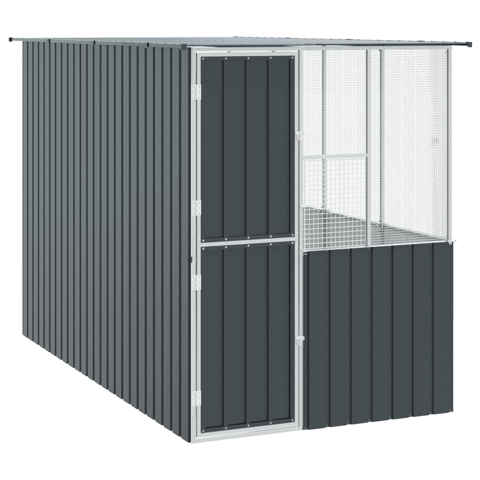Jaula Para Aves Antracita 165 X 318 X 200 Cm Acero Galvanizado