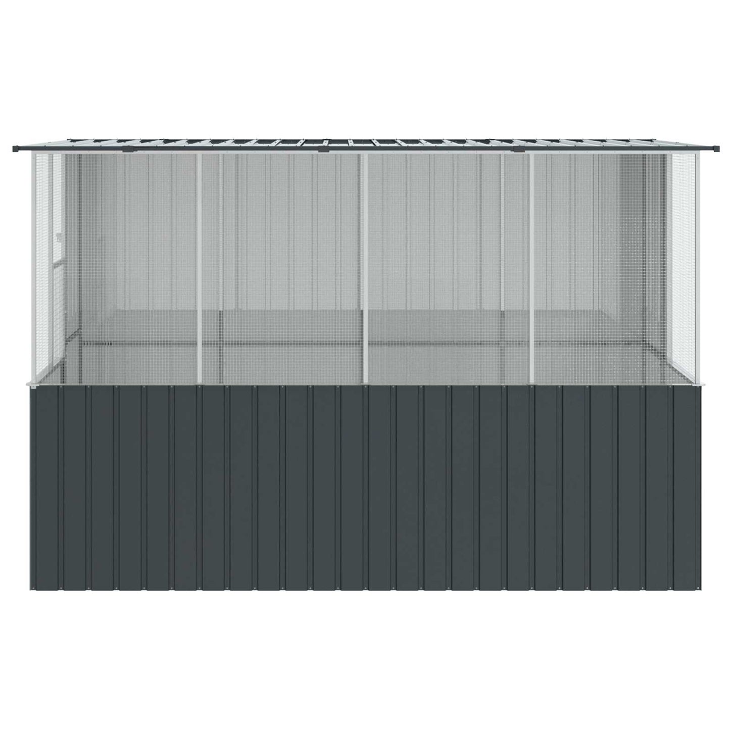 Jaula Para Aves Antracita 165 X 318 X 200 Cm Acero Galvanizado