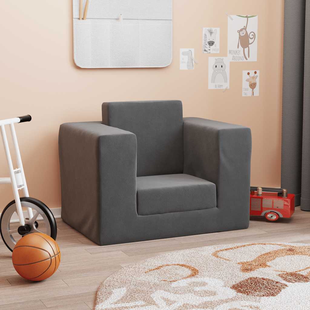 Cama Infantil Felpa Suave Gris