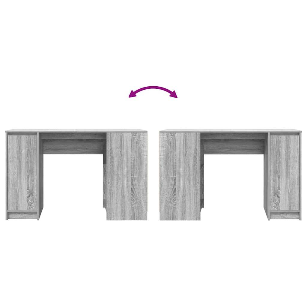 Escritorio Sonoma Gris 120X42X76 Cm Madera De Ingeniería
