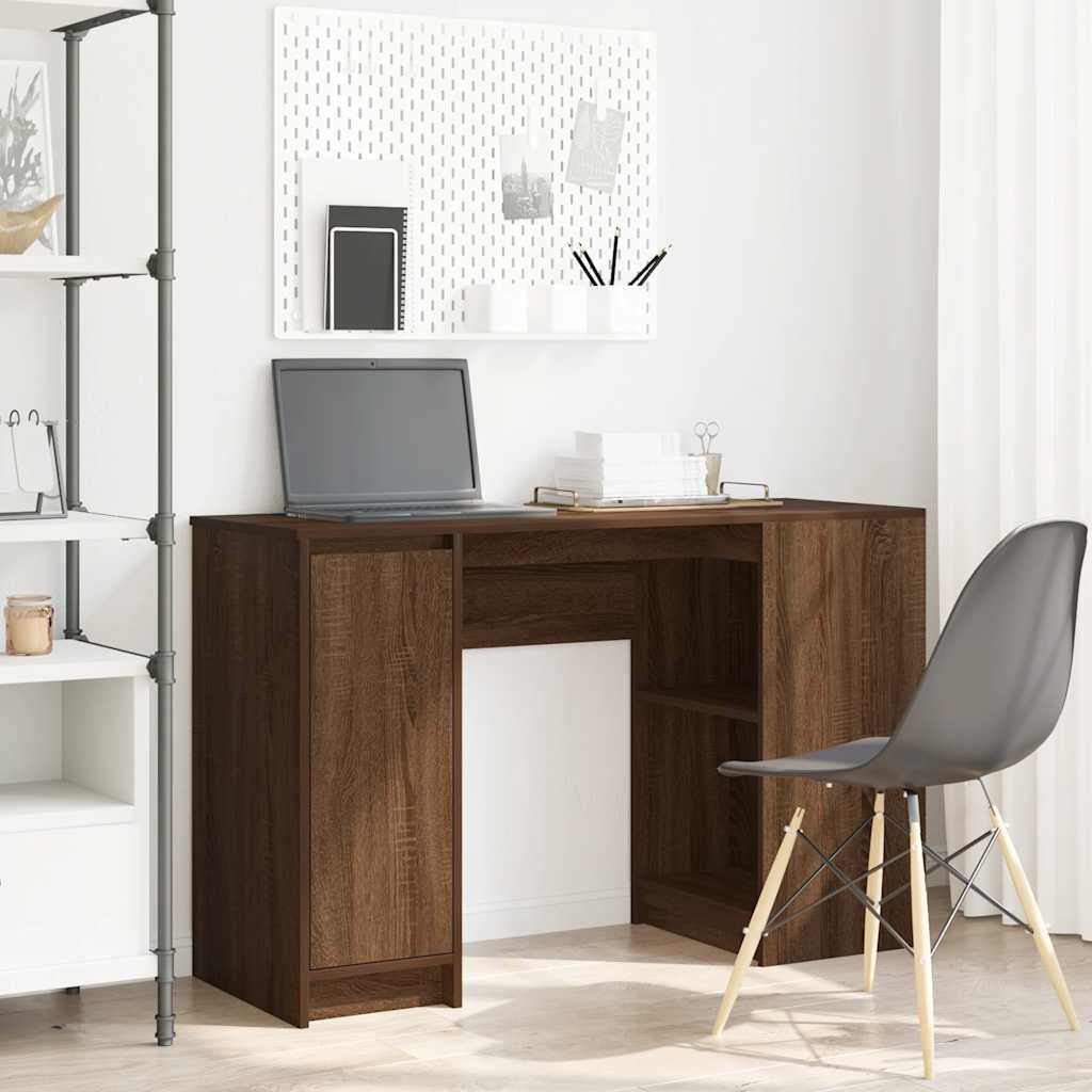 Escritorio Sonoma Gris 120X42X76 Cm Madera De Ingeniería