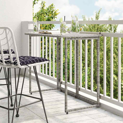Mesa De Jardín Plegable Ratán Sintético 90X51X75 Cm