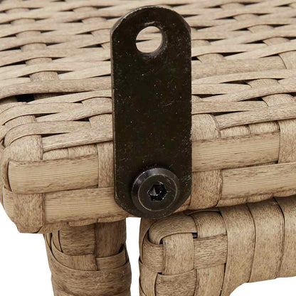 Mesa De Jardín Plegable Ratán Sintético 90X51X75 Cm