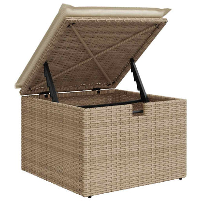 Juego De Sofás Jardín Con Cojines 4 Pzas Ratán Sintético Beige