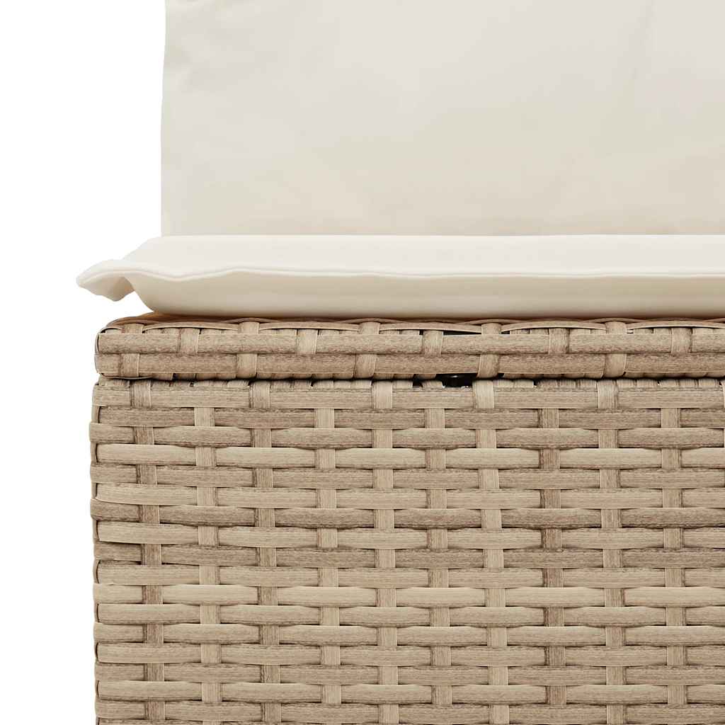Juego De Sofás Jardín Con Cojines 4 Pzas Ratán Sintético Beige