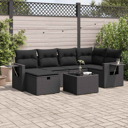 Set De Sofás De Jardín 6 Piezas Y Cojines Ratán Sintético