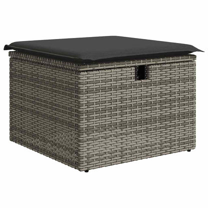 Set De Sofás De Jardín 7 Pzas Con Cojines Ratán Sintético