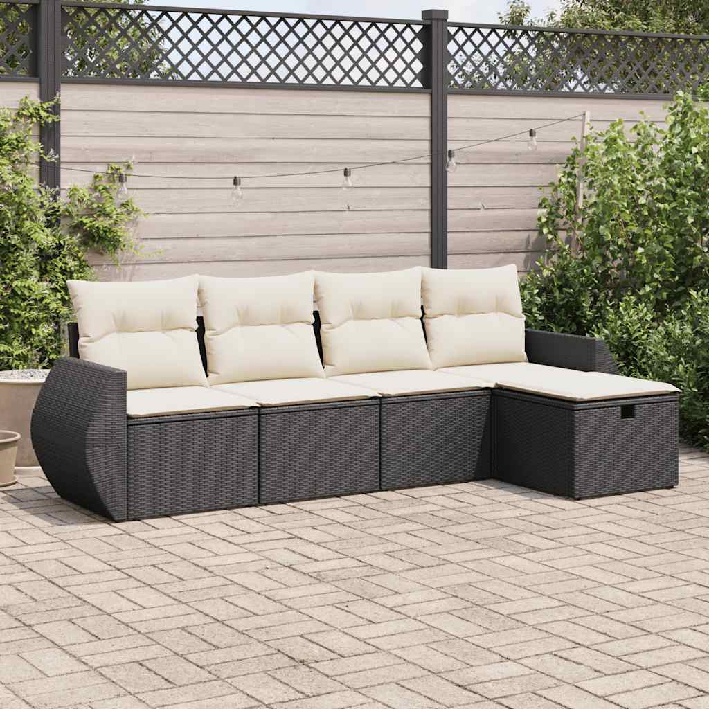 Set De Sofás De Jardín 6 Piezas Y Cojines Ratán Sintético